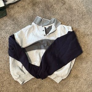 Vintage quarter zip colorblock sweatshirt